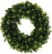 12-Inch Boxwood Wreath - Round UV Resistant Artificial Spring, Summer, Fall, or Winter Wreath - Indoor/Outdoor Wreaths for Front Door
